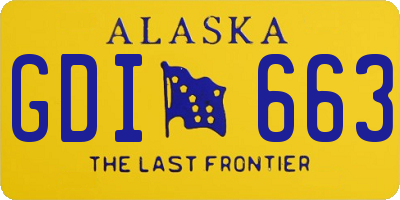 AK license plate GDI663
