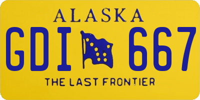 AK license plate GDI667