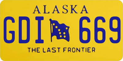 AK license plate GDI669