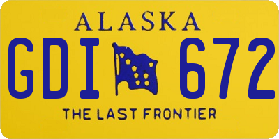 AK license plate GDI672