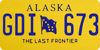 AK license plate GDI673
