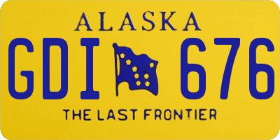 AK license plate GDI676