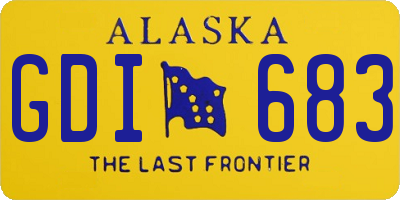 AK license plate GDI683