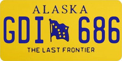 AK license plate GDI686