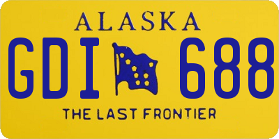 AK license plate GDI688