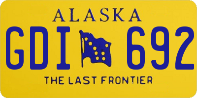 AK license plate GDI692