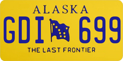AK license plate GDI699