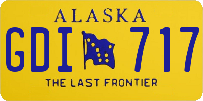 AK license plate GDI717