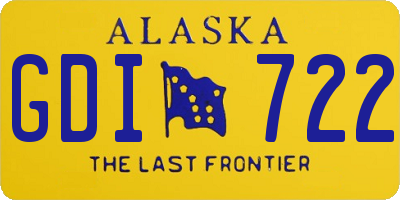 AK license plate GDI722