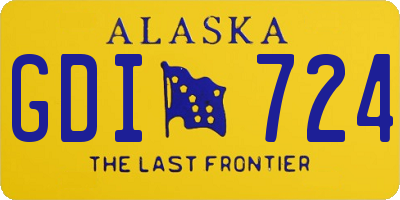 AK license plate GDI724