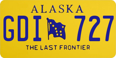 AK license plate GDI727