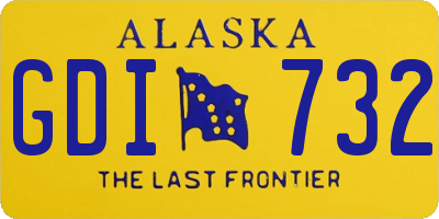 AK license plate GDI732