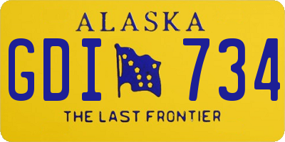 AK license plate GDI734