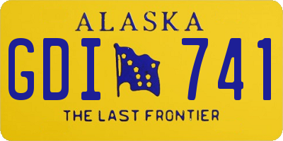 AK license plate GDI741