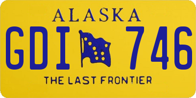 AK license plate GDI746