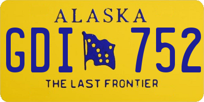 AK license plate GDI752