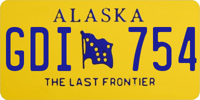 AK license plate GDI754