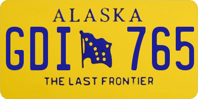 AK license plate GDI765