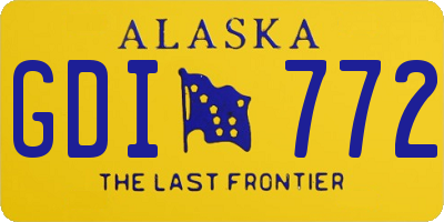 AK license plate GDI772