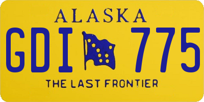 AK license plate GDI775