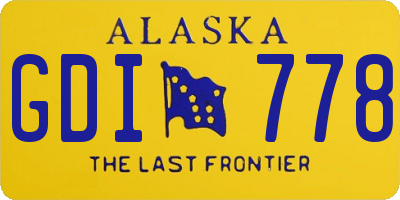 AK license plate GDI778