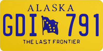 AK license plate GDI791