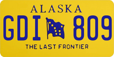 AK license plate GDI809