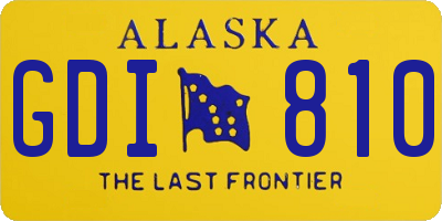 AK license plate GDI810