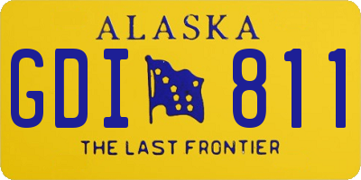 AK license plate GDI811