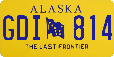AK license plate GDI814