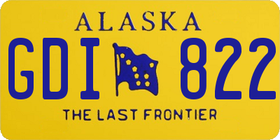 AK license plate GDI822