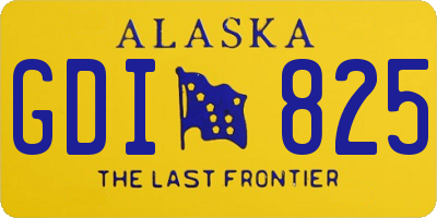AK license plate GDI825