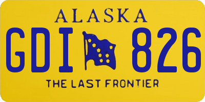 AK license plate GDI826