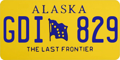 AK license plate GDI829