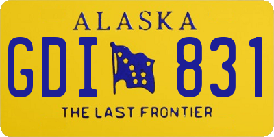 AK license plate GDI831