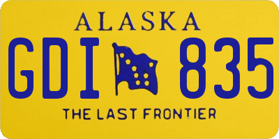 AK license plate GDI835