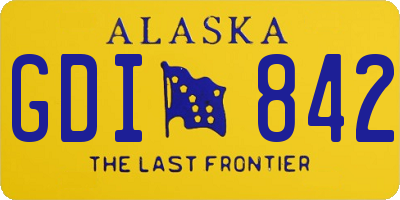 AK license plate GDI842