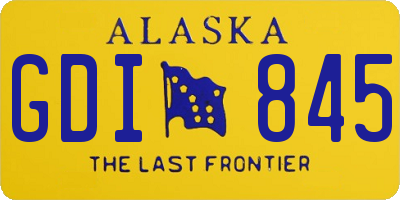 AK license plate GDI845