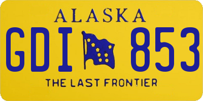 AK license plate GDI853