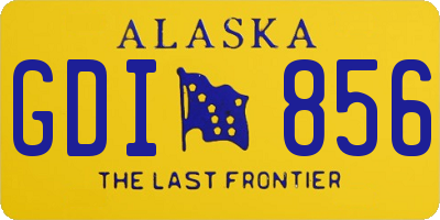 AK license plate GDI856
