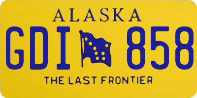 AK license plate GDI858