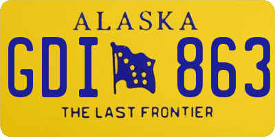 AK license plate GDI863