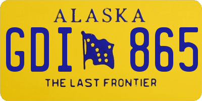 AK license plate GDI865