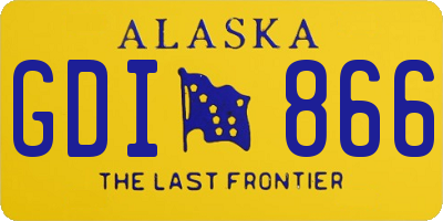 AK license plate GDI866