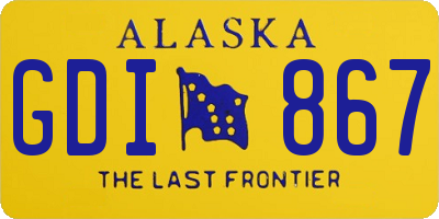 AK license plate GDI867