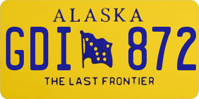 AK license plate GDI872