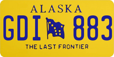 AK license plate GDI883