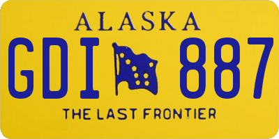 AK license plate GDI887