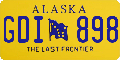 AK license plate GDI898