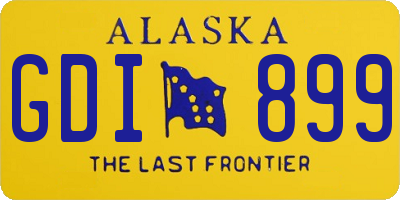 AK license plate GDI899
